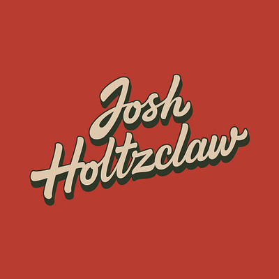 Custom Typography - Josh Holtzclaw brand identity business logo creative design hand drawn handlettering illustration lettering logo logo design logotype minimal logo name logo professional logo signature logo typography typography logo vector illustration