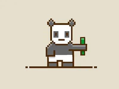 panda pixel art panda pixel art