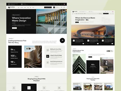 Architecture & Interior Design Template app building design graphic design home home renovation interior design template theme ui uiux web design website