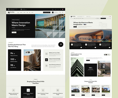 Architecture & Interior Design Template app building design graphic design home home renovation interior design template theme ui uiux web design website