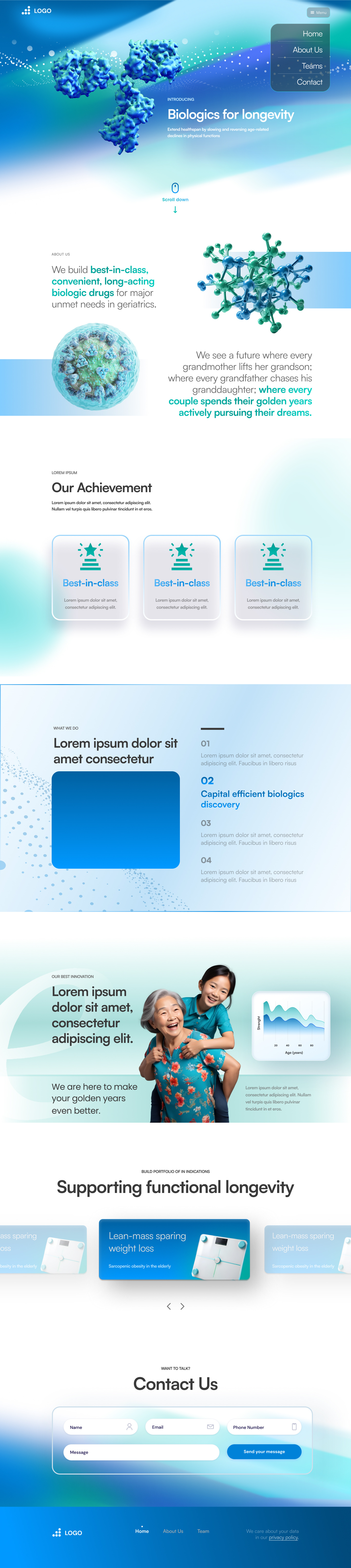 Website Design for Biotech Company - Pixel Anatomy Studio lighttheme ui