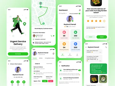 Food Delivery App android app app design clean design courier driver app e commerce elivery app figma food delivery ios app minimalist mobile app modern ui order tracking real time tracking tracking app ui design uiux user interface ux design