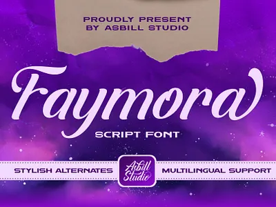 Faymora - Script Font brand identity branding display font graphic design logo script typography