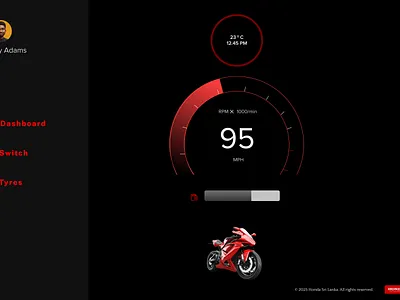 Daily UI_034:Automotive Interface automotiveui branding carinterface dailyui darkmodeui dashboarddesign minimalinterface speedometerui ui uidesign