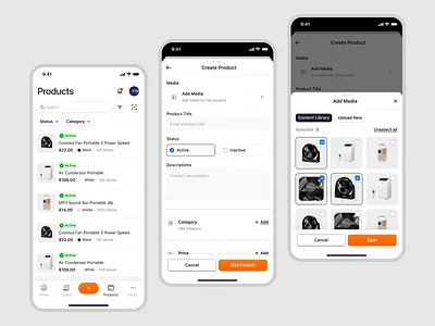 Ecomiq – Product Management for an E-commerce Mobile App crm design ecommerce management marketplace mobile app mobile design online shop online store product design product list product management saas saas design ui ui design ux web builder