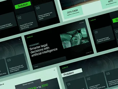 Judix AI – LegalTech Pitch Deck Design ai branding brand identity data visualization investment deck legal tech minimal design motiondesign pitch deck pitchdeckdesign presentation saas sales deck slide design startup tech branding ui uiux design web design website design wingly