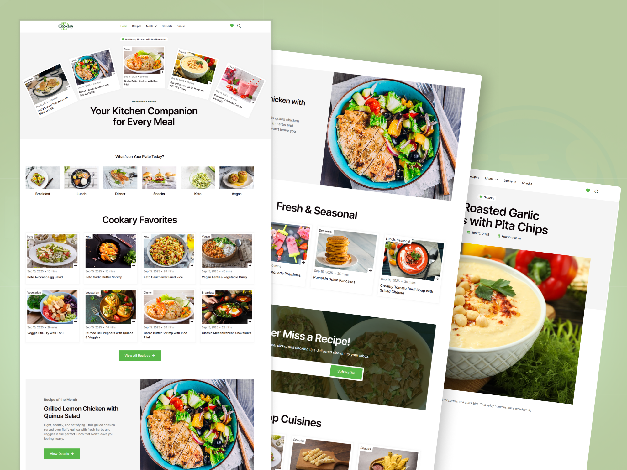 Cookary - Food Blog & Recipe Website ads website blog design blog website bricks builder cms design creative website elementor food blog food blog recipes food blogging website minial website newsletter recipe website responsive uiux web design website wordpress