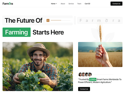 Sustainable Agriculture Website modern design