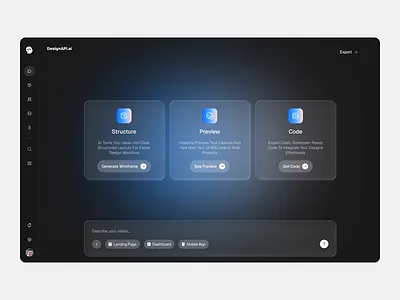 AI Startup Dashboard ai agent ai builder ai design ai generator ai platform ai saas ai startup ai technology ai tool ai website artificial intelligence dashboard dashboard design generator dashboard saas tech startup ui generator user interface uxui