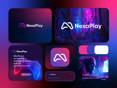 N Gaming Logo Branding branding color color logo color mark gaming logo gaming mark logo mark modern logo modern mark n n gaming logo n logo n mark new mark nlogo ui