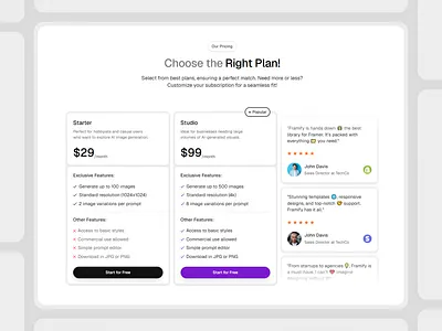 Framer Pricing Component - Framify Design framer framer component library framer development framer template framer templates framer website framify framify design pricing pricing component pricing section pricing sections