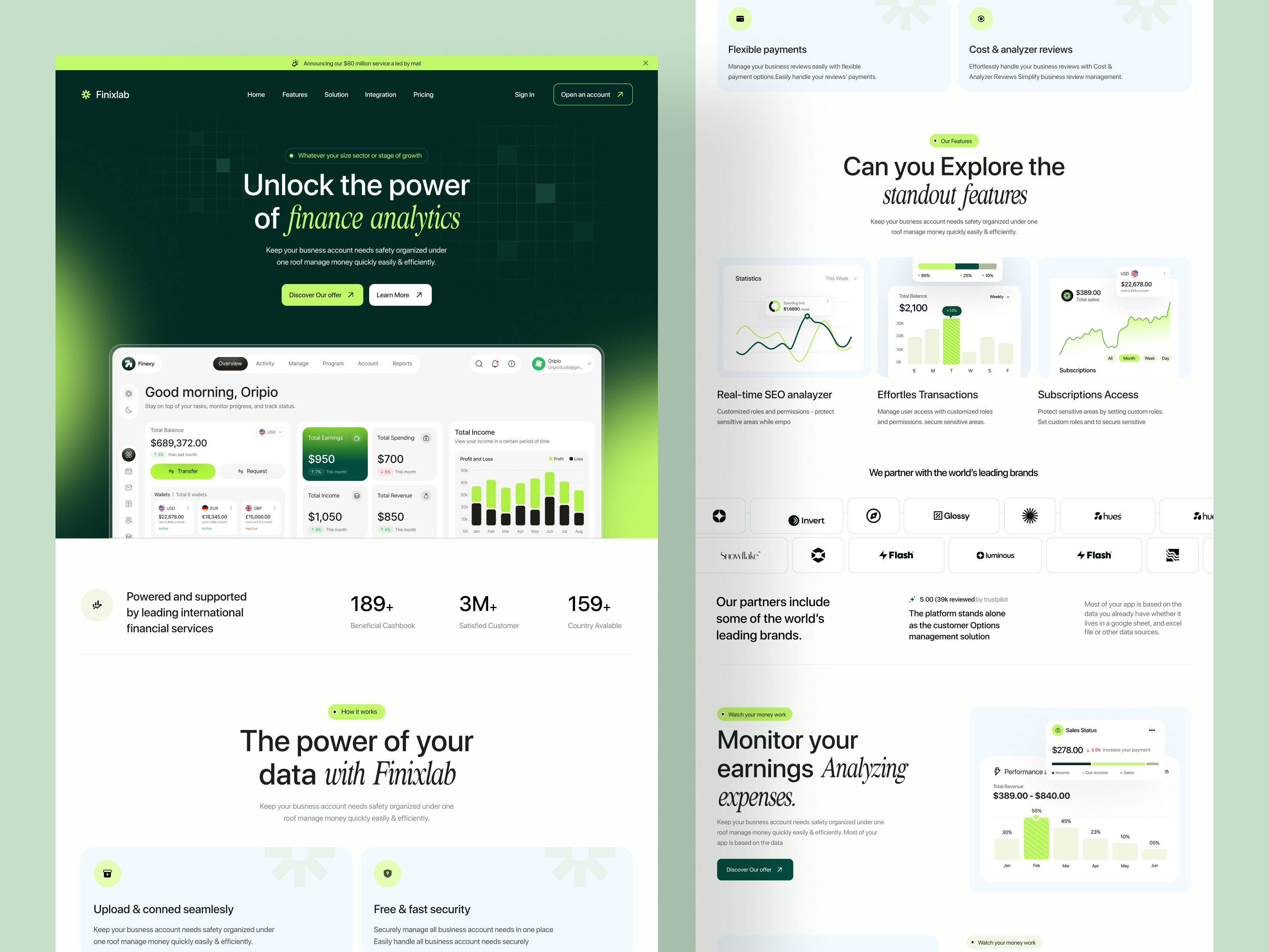 Example of Framer Landing Page Development