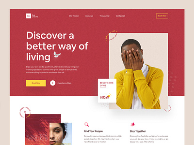 Hospitality Website – Modern Co-Living coliving communityliving hospitalitydesign interiordesign landingpagedesign lifestylewebsite minimaldesign modernui realestatedesign uidesign uiuxdesign userexperience uxdesigner webdesign