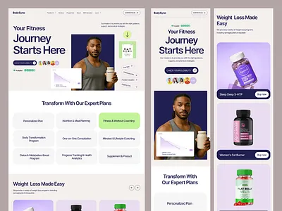 Weight Loss Landingpage diet app ui fitness landing page fitness ui design health and fitness health website design landingpage medical website medicine nutrition website online weight loss coaching personalized diet plan uiux website weight loss weight loss program weight loss transformation weight management weight management website wellness landing page