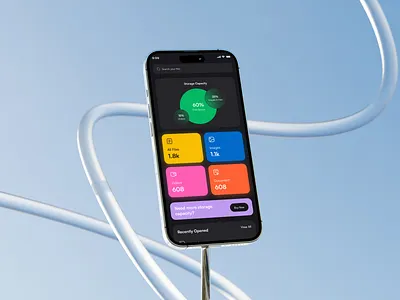 Cloud Storage App app design app interface design cloud cloud storage cloud storage app design file folder mobile mobile app storage