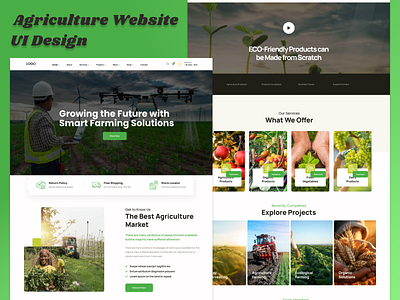 Agriculture Website UI Design eco design