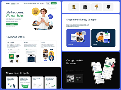 Snap Finance — How It Works Page animation development finance fintech landing page outcrowd scroll animation ui web design web development webflow website