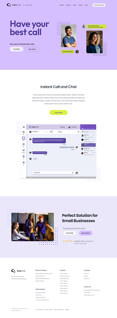 Web Landing Page Design branding chatapp landing logo ui web webdesign