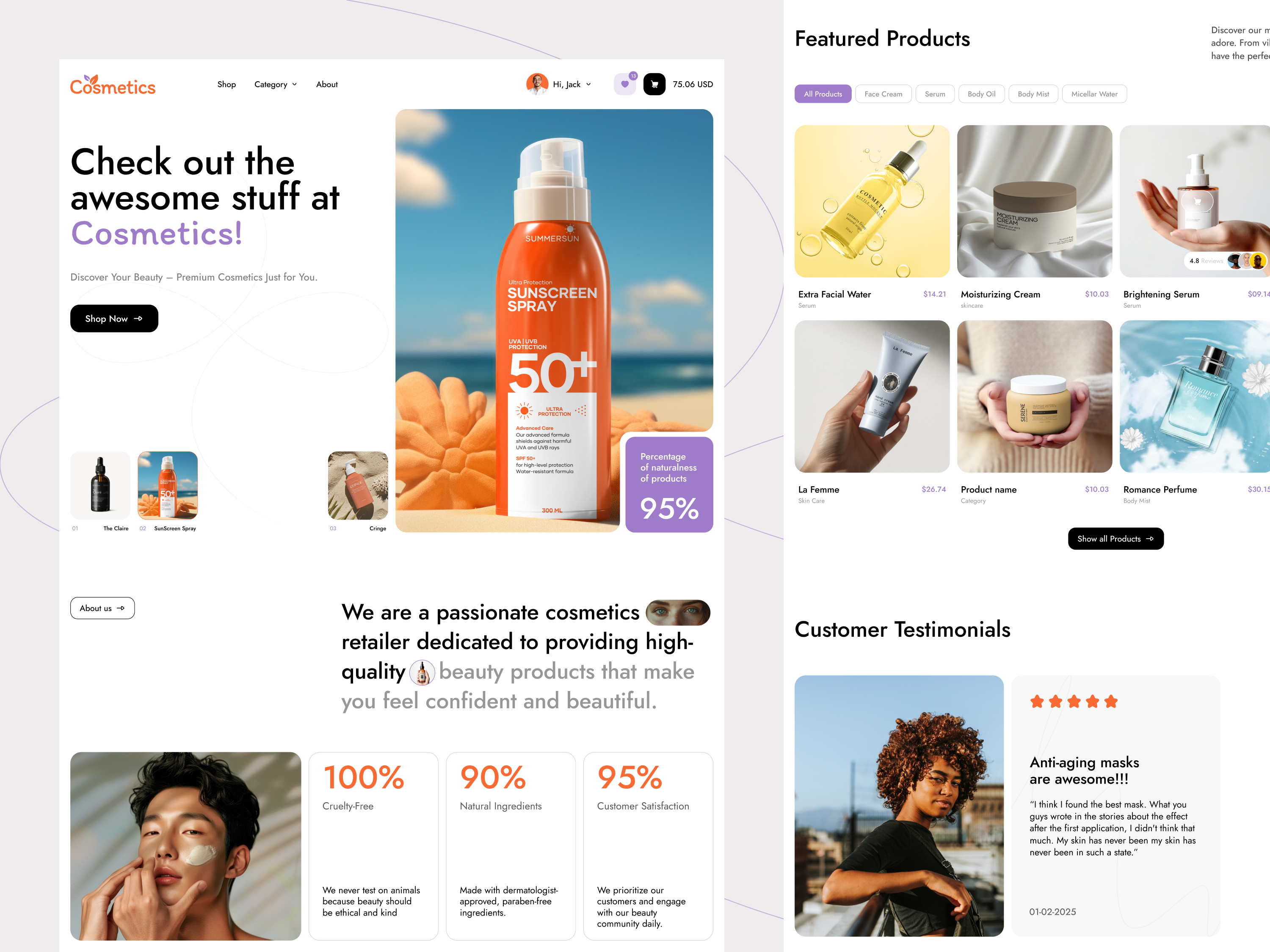 Example of Custom Website UI UX Design Solution