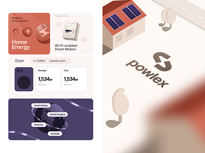 Powlex - design concept branding design digital energy graphic design hero home illustration inspiration power product ui web