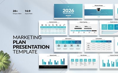Marketing Plan Presentation Template advertising brand business clean corporate deck design financial infographic information layout marketing page pitch plan presentation sales slide strategy template