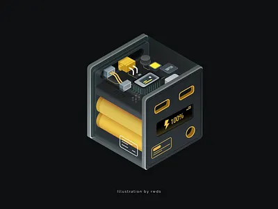Charge charge crypto data illustration isometric web3