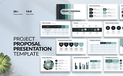 Project Proposal Presentation Template booklet brief business clean corporate creative digital infographic layout marketing minimal modern pitch deck planning presentation project proposal simple slide template