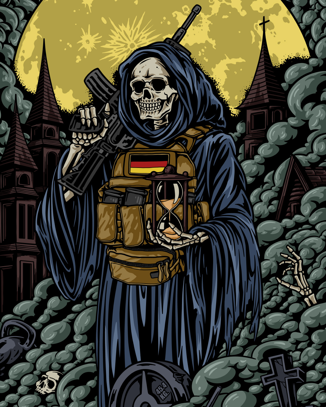 Reaper Tactical apparel army dark art design illustration military reaper skull art t shirt tactical