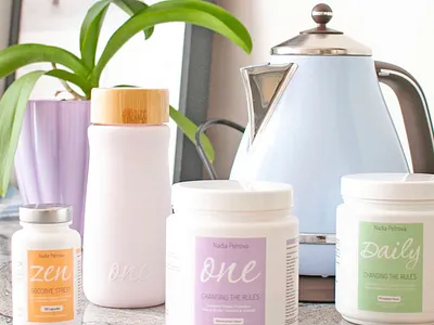 Nadia Petrova supplements package branding graphic design logo package packagedesign print printdesign