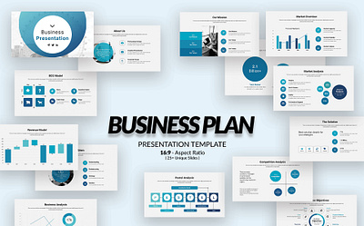Business Plan Presentation Template analysis business chart clean corporate deck design editable financail growth idea infographic layout minimal pitch plan presentation report slide template