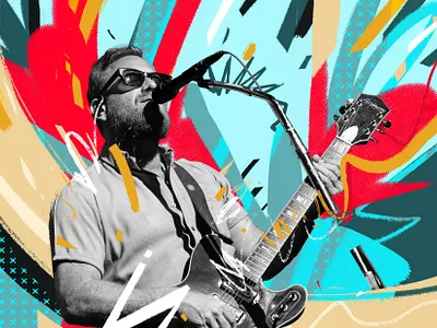 Dan Auerbach - The Black Keys arunas kacinskas arunas kacinskas illustrator brushes character dan auerbach energy illustration illustration energy illustrator music music industry people portrait portrait illustration procreate rock music rocknroll splashes the black keys vibes
