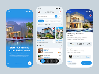RentEase – Room & Flat Rental Mobile App Design bookingapp designexploration dribbble flatrental home page homefinder ios mobile app mobileappdesign modernui overview propertyapp realestateapp rentalapp roomfinder splash ui uiuxdesign ux
