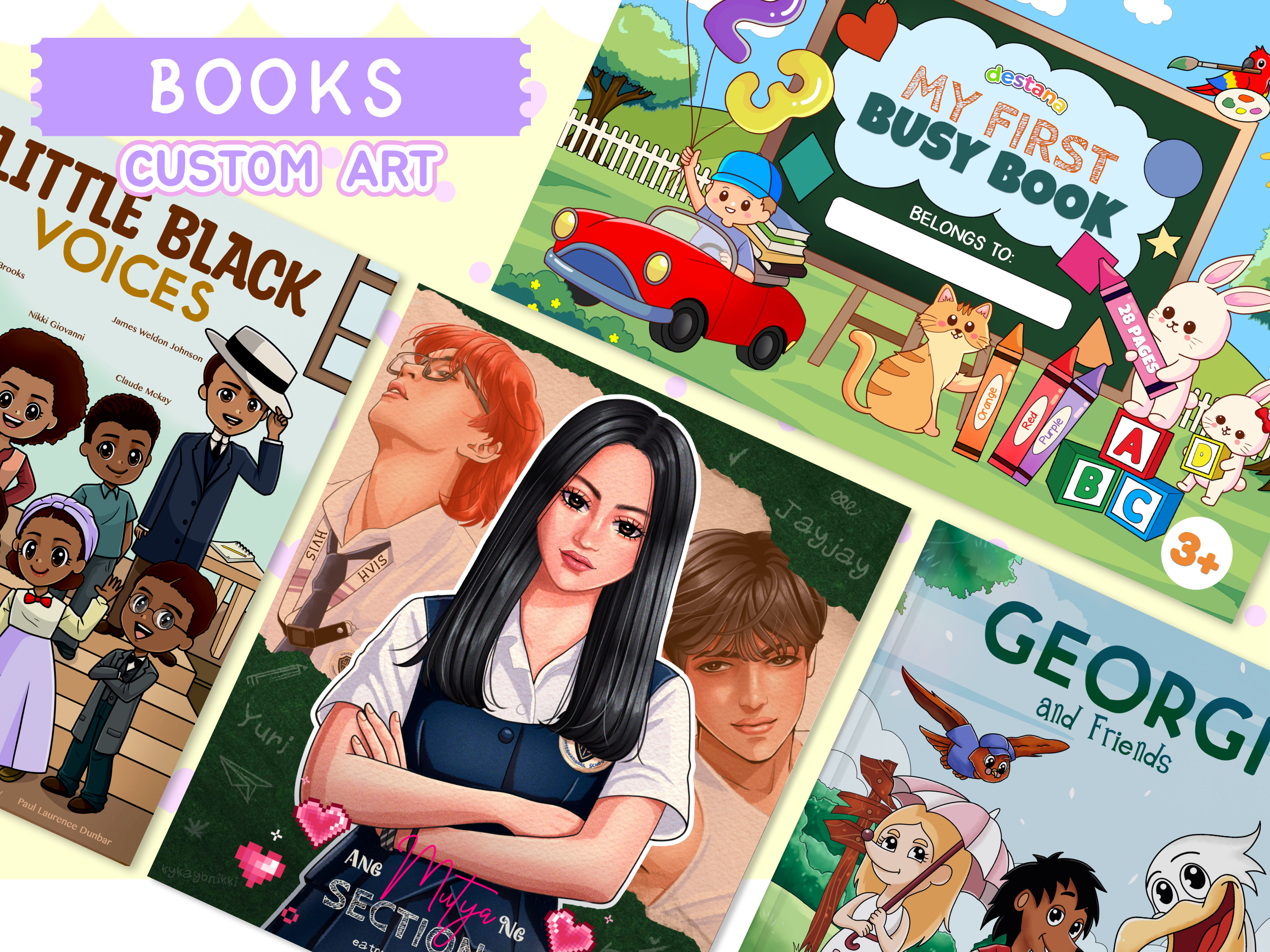 Book Illustrations 2d art book book cover book merchandise cartoons childrens book coloring design digital art illustration not ai print design