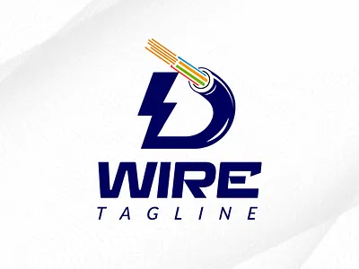 Electric Wire Logo Cable Wire Power Logo wiring