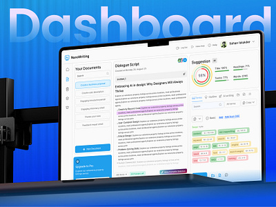 AI SaaS Content Writing Dashboard UI Design ai dashboard ai technology automation dashboard business dashboard chart chatbox content writing creative dashboard dashboard dashboard ui machine learning marketing dashboard modern dashboard productive dashboard saas dashboard saas product tracking dashboard trending dashboard ui ux design