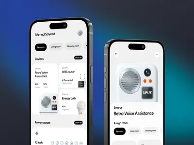 SmartHome App UI app design app ui app ui ux clean design find device minimal minimal design mobile design product design shot smart home smart home app ui ui design user interface ux