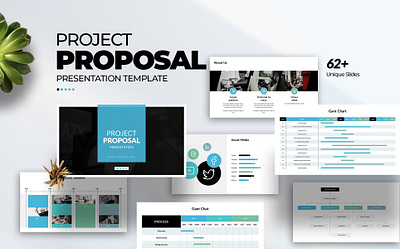Project Proposal Presentation Template brief business chart clean corporate creative deck financial growth infographic layout minimal pitch presentation project proposal slide social template timeline