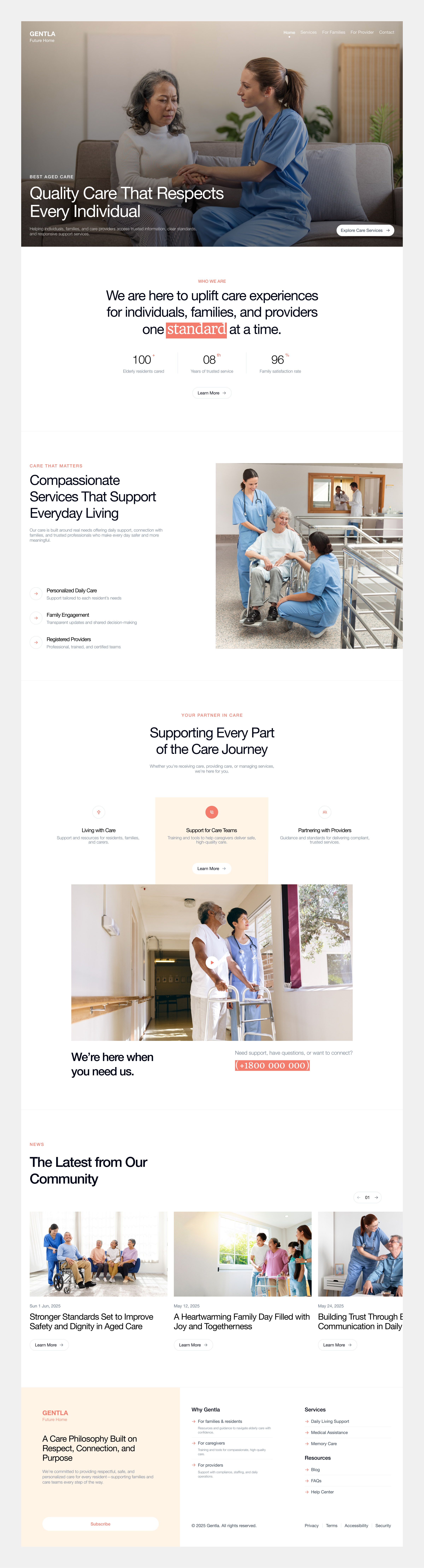 Example of Single Landing Page (Design + Webflow)