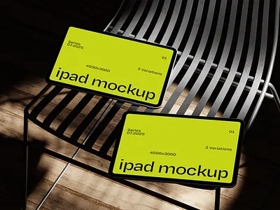 Mockup iPad Pro 3d render app mockup branding chair device mockup digital showcase graphic design ipad ipad mockup ipad pro mockup photoshop portfolio mockup presentation product display psd realistic tablet mockup