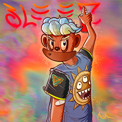 "Cartoon graff" art branding cartoon character color pencil cover design digital painting draw dream fun graffiti illustration music street art water ink