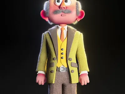 headteacher 3d animation c4d character characterdesign concept design graphic design headteacher illustration motion graphics mustage