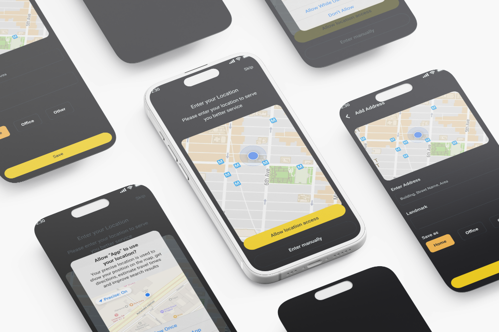 Day 20 - Location Tracker UI 100daysofuichallenge 100daysui appinteraction dailyui design designconsistency designpractice dribbblechallenge figma geolocation interfacedesign iosdesign locationaccess locationtracker mapui popcornapp productdesign ui uichallenge uxdesign