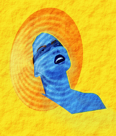 stripe #02 doodle girl head hat illustration noise play of light shadow shunte88 stripe vector