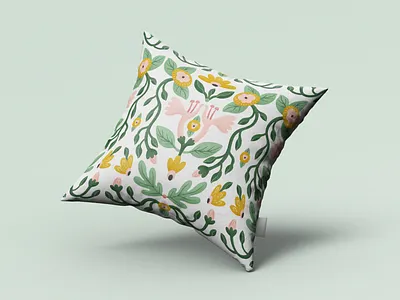 Botanical Decorative Pattern — Eternal Summer botanical botanical illustration botanical pattern cute illustration digital botanical pattern digital illustration graphic design hand drawn pattern illustration textile textile design wallpaper wallpaper design