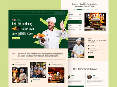 Forked - Restaurant Website UI/UX Design cuisine dining figma figma landing page food good food landing page minimal modern design restaurant landing page restaurant ui typography uiux
