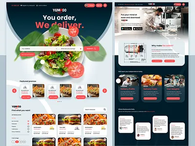 Yum2go website design figma product ui ux website