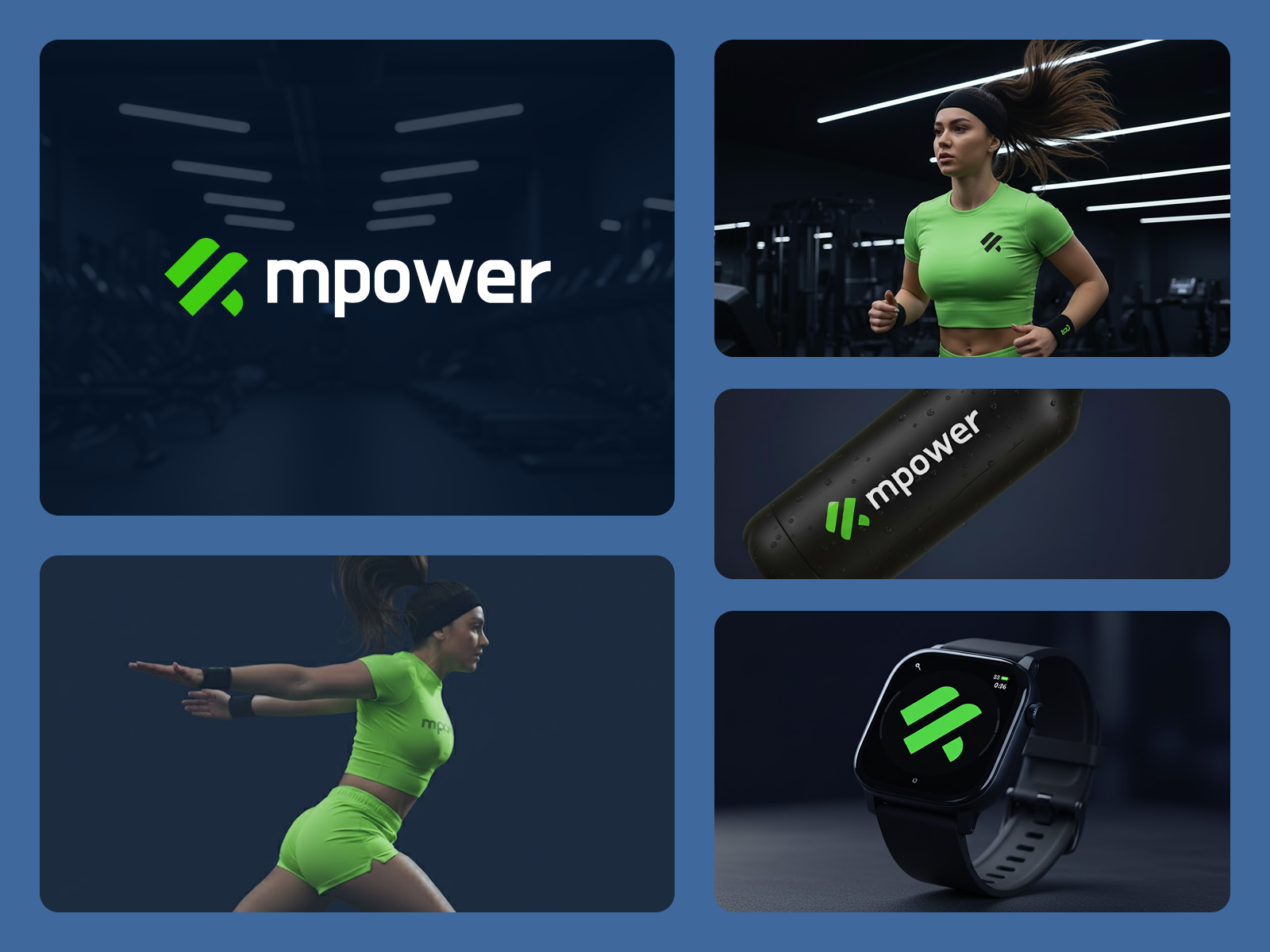 mpower - Fitness App Logo, Gym logo appdesign barbell brandidentity branding designinspiration fitness gym identity logo logodesign mobile modern sport