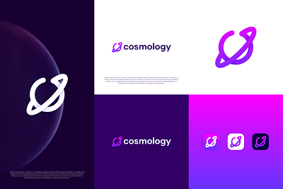 Cosmology Logo branding graphic design logo orbit universe