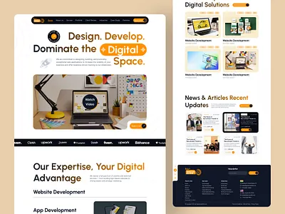 Digital Agency Website Design agency agency website business website digital agency website home page landing landing page marketing agency minimal design product design startup agency ui uiux ux web web design website