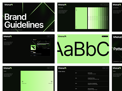 Khorus Brand Guidelines agents ai artificial brand guidelines branding green intelligence logo robotic